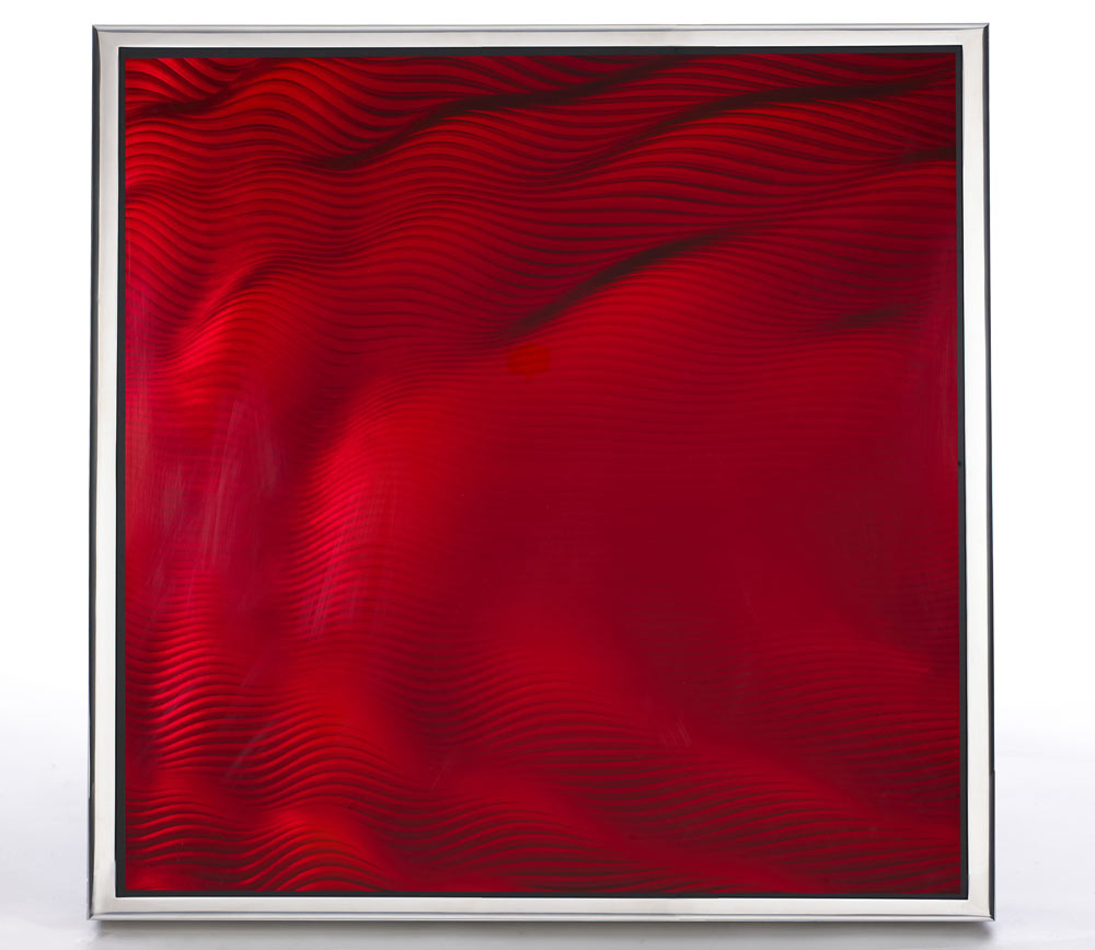 Untitled diptych (red wave) left
